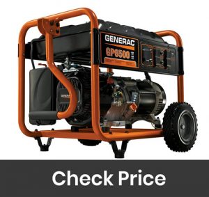 Generac 5940 GP6500 Runningv 6500 Watts and 8000 Starting Portable Generator