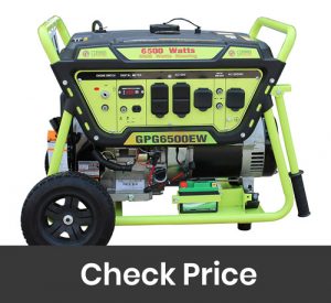 Green Power America GPG6500EW 6500W Pro Series Recoil Electric Start Generator