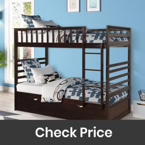 Merax Bunk Beds Twin Over Bunk Bed with Trundle