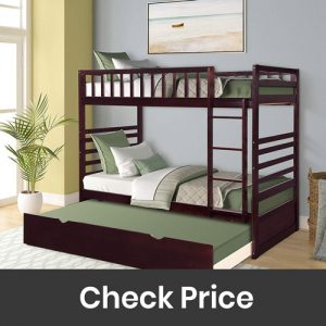Merax Twin Over Twin Bed Bunk Bed with Trundle