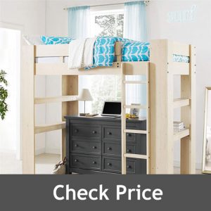 WE Furniture Loft Kids Bed Bedroom Storage
