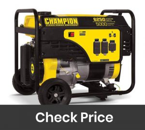 Champion 5000 Watt Portable Generator with Wheel Kit