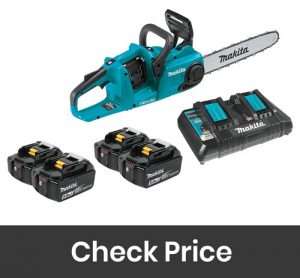 Makita XCU03PT1 Cordless Chain Saw Kit with 4 Batteries