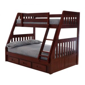 Twin Over Full Bunk Bed with Stairs